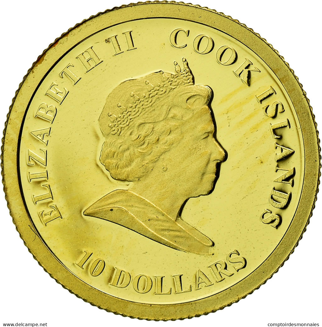 Monnaie, Îles Cook, Elizabeth II, Ours Polaire, 10 Dollars, 2008, Franklin - Cook