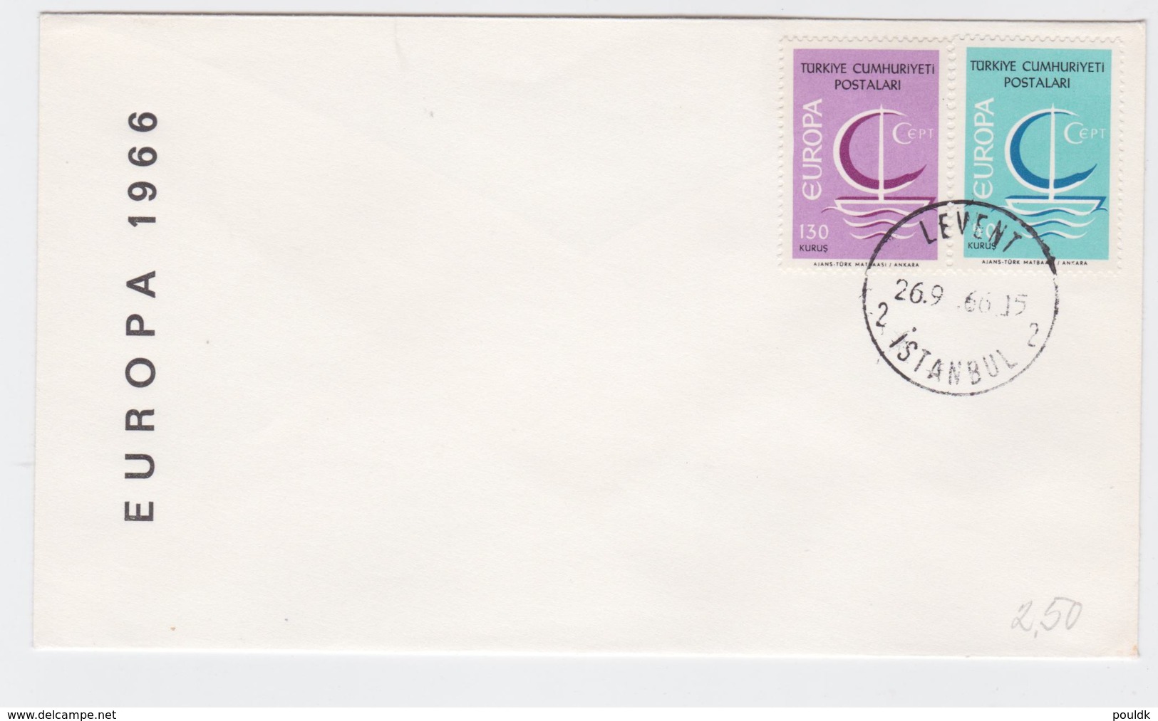 Turkey 1966 FDC Europa CEPT (G55-28) - 1966