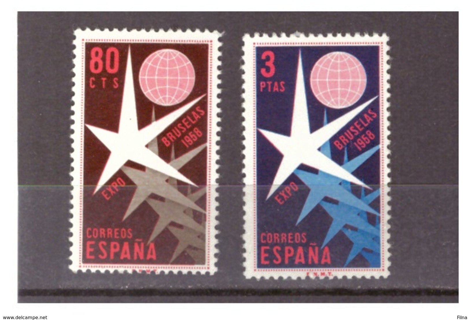 SPAGNA - 1958 - ESPOSIZIONE UNIVERSALE DI BRUXELLES. SERIE COMPLETA. MNH** - Nuovi