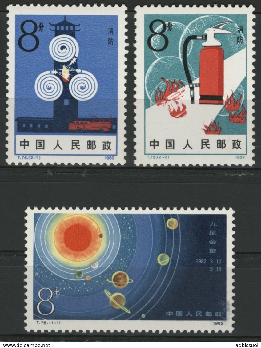 CHINA / CHINE 1982 / Y&T N° 2509 + 2510 ( + N° 2517 Free). ** / MNH. VG/TB. "Fire Prevention" (prévention Incendies) - Nuovi