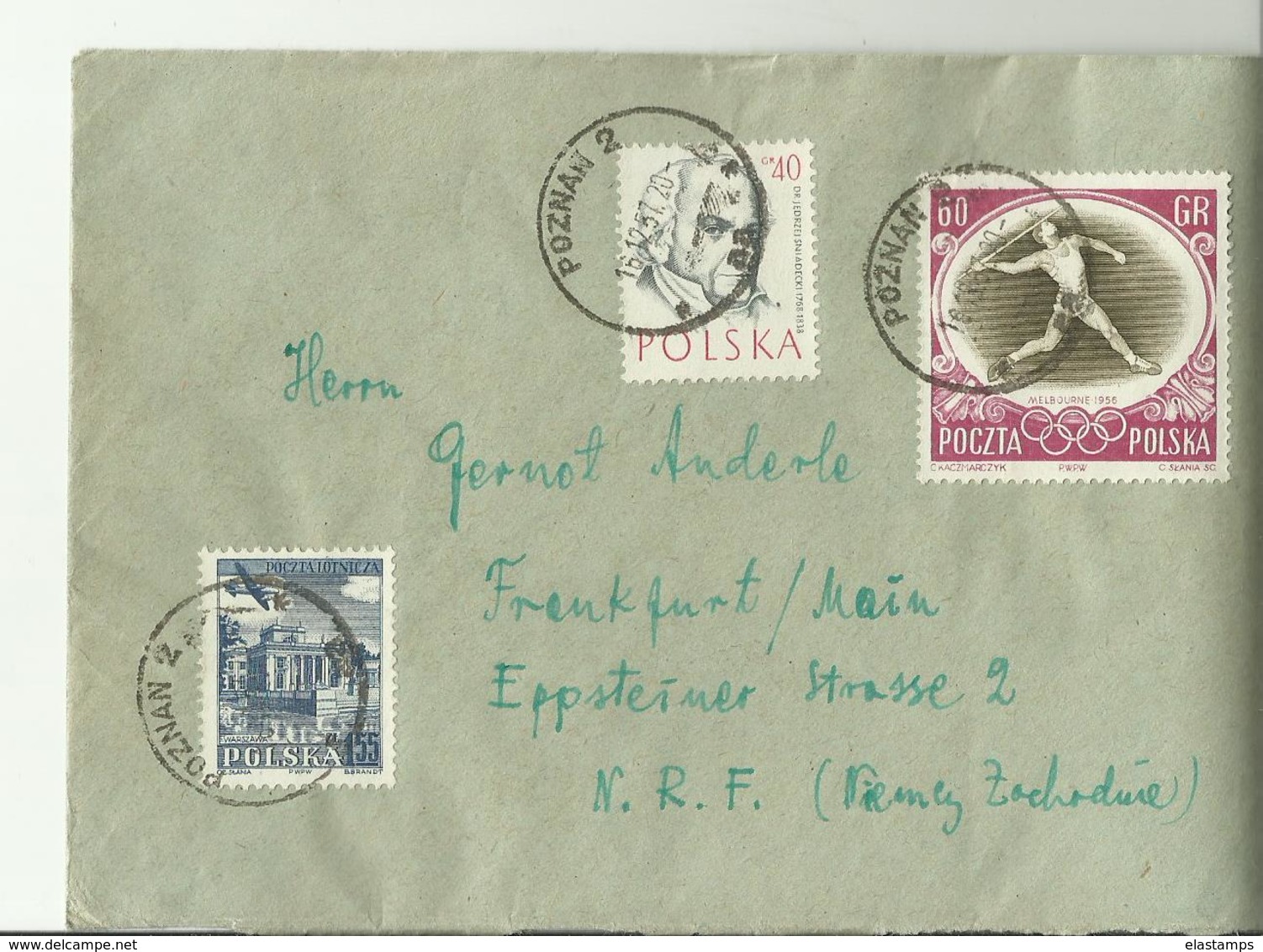 POLEN CV 1957 - Covers & Documents