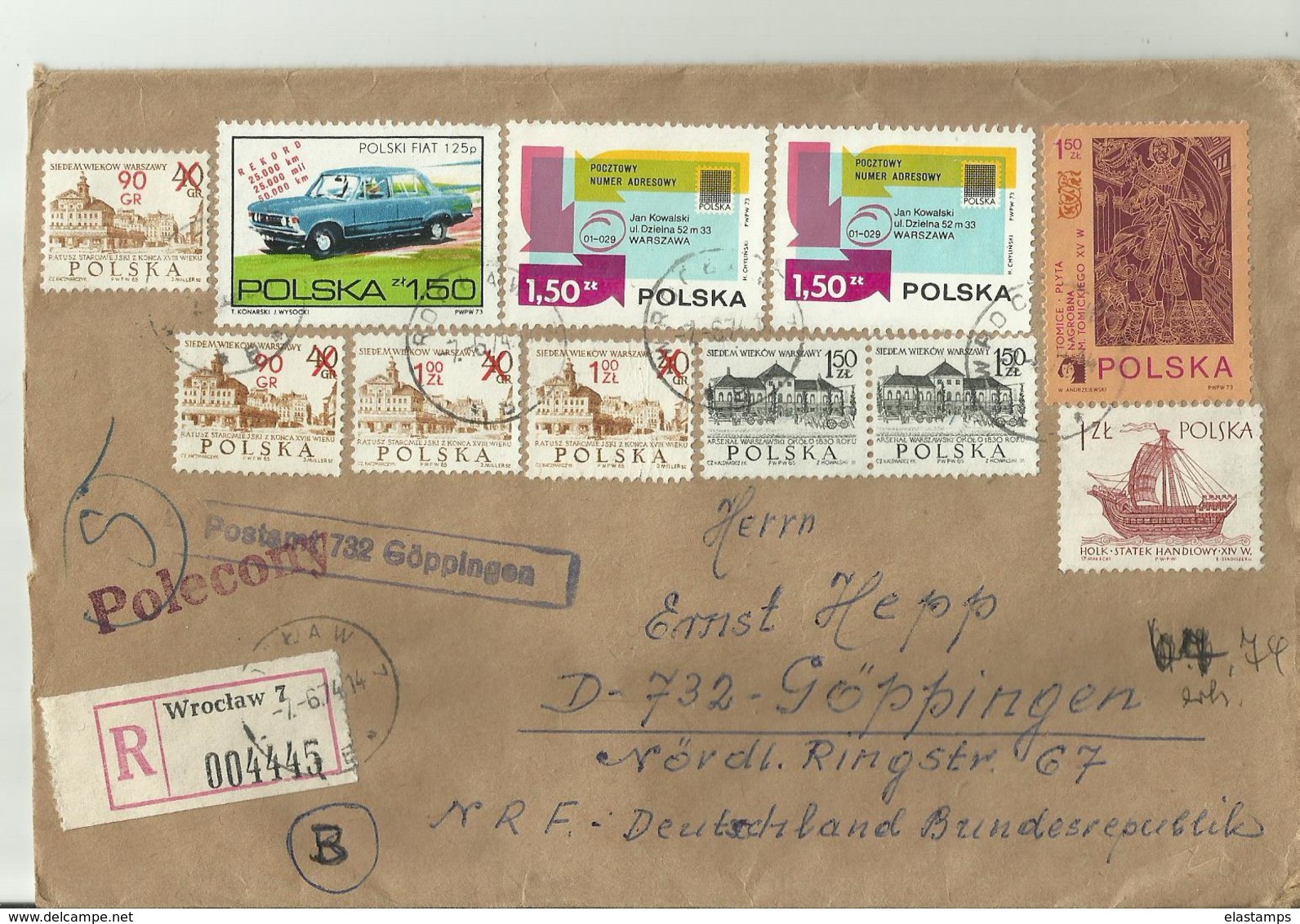 POLEN  CV 1974 - Covers & Documents