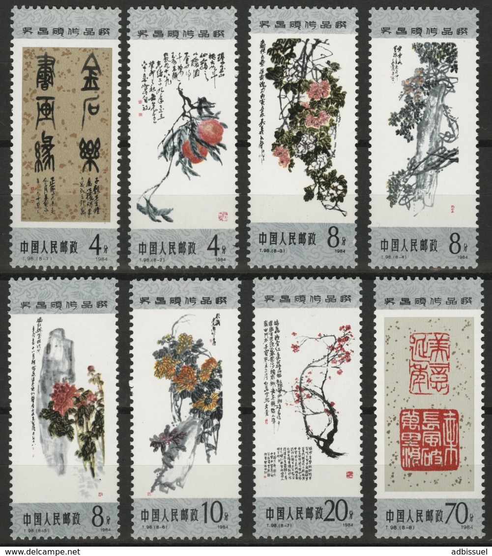 CHINA / CHINE 1984 / Y&T N° 2669 To 2676. ** / MNH. VG/TB. "Tribute To Wu Changshuo" / Rating 17€ - Nuovi