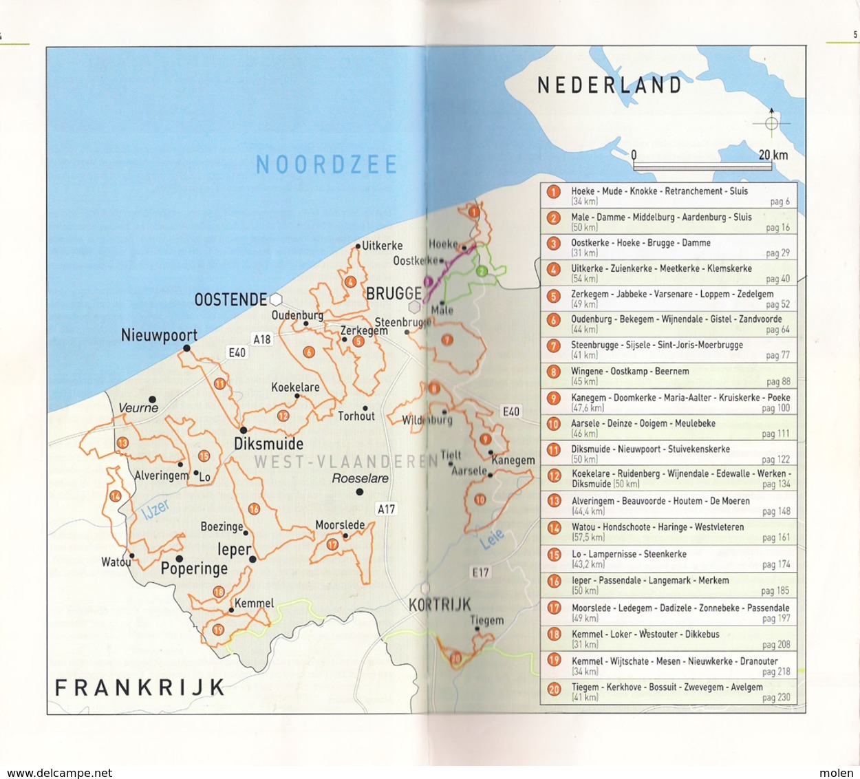 FIETSGIDS WEST-VLAANDEREN * 20 Lusvormige Fietstochten ©2005 240blz Marcel Gevaert LANNOO Fiets-gids Fietsen Boek Z164 - Andere & Zonder Classificatie