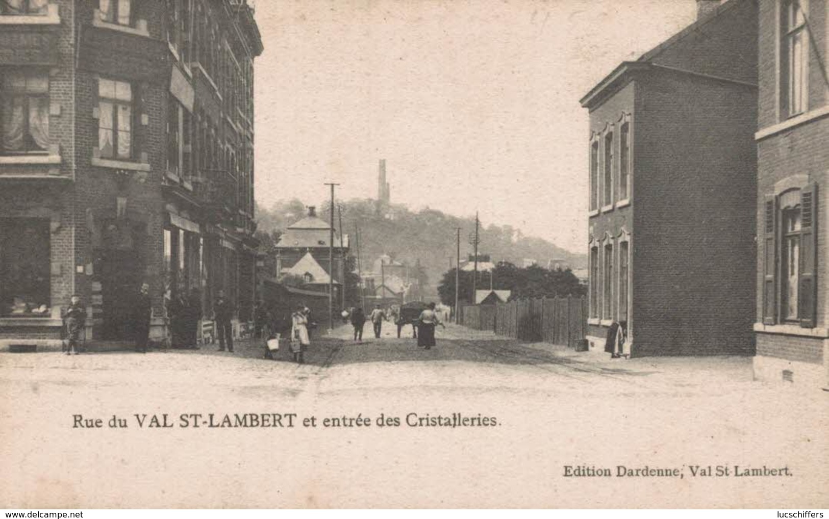 Rue Du Val St-Lambert Et Entrée Des Cristalleries - Vue Animée - 2 Scans - Flémalle