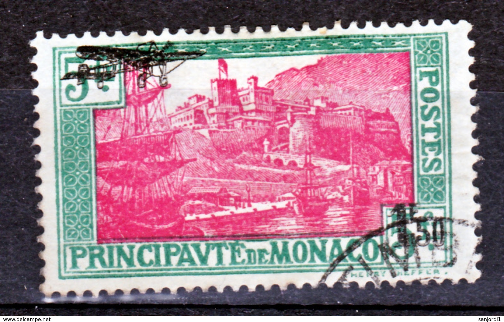 Monaco PA   1 Oblitéré Used   Cote 32 - Posta Aerea