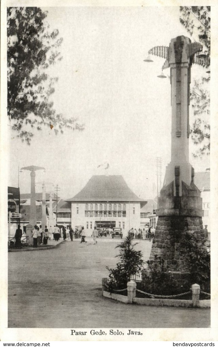 Indonesia, JAVA SURAKARTA SOLO, Pasar Gede (1920s) Postcard - Indonesië