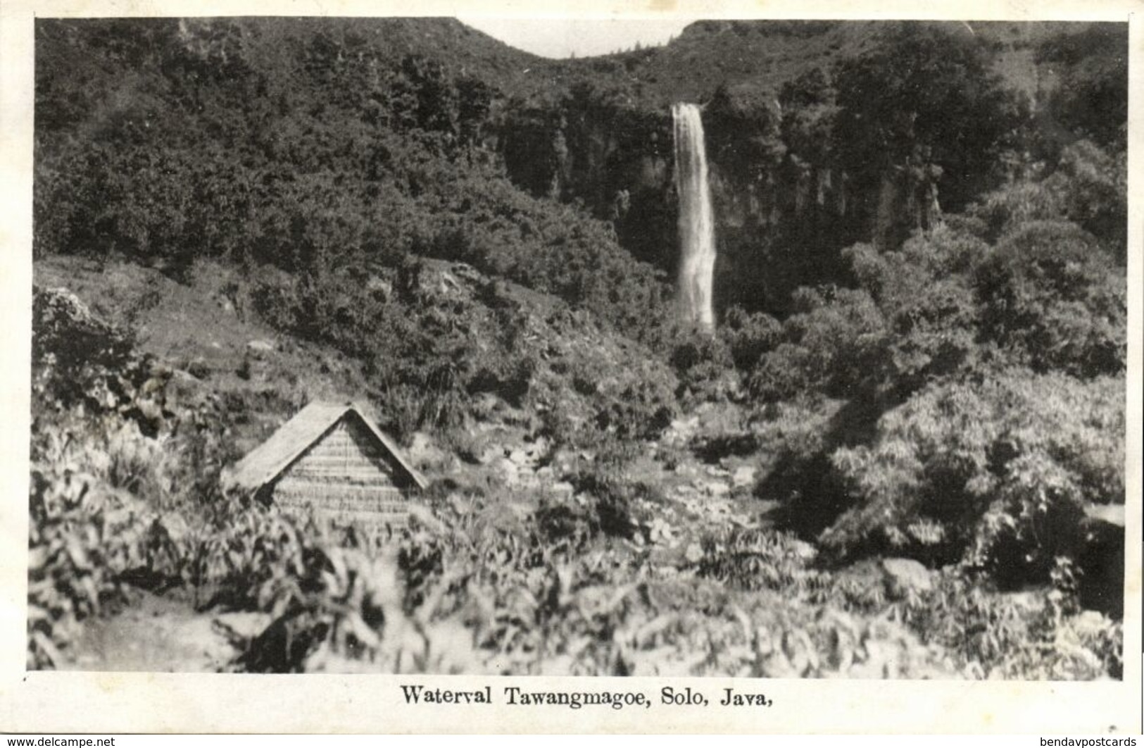 Indonesia, JAVA SURAKARTA SOLO, Tawangmagoe Waterfall (1920s) Postcard - Indonesië