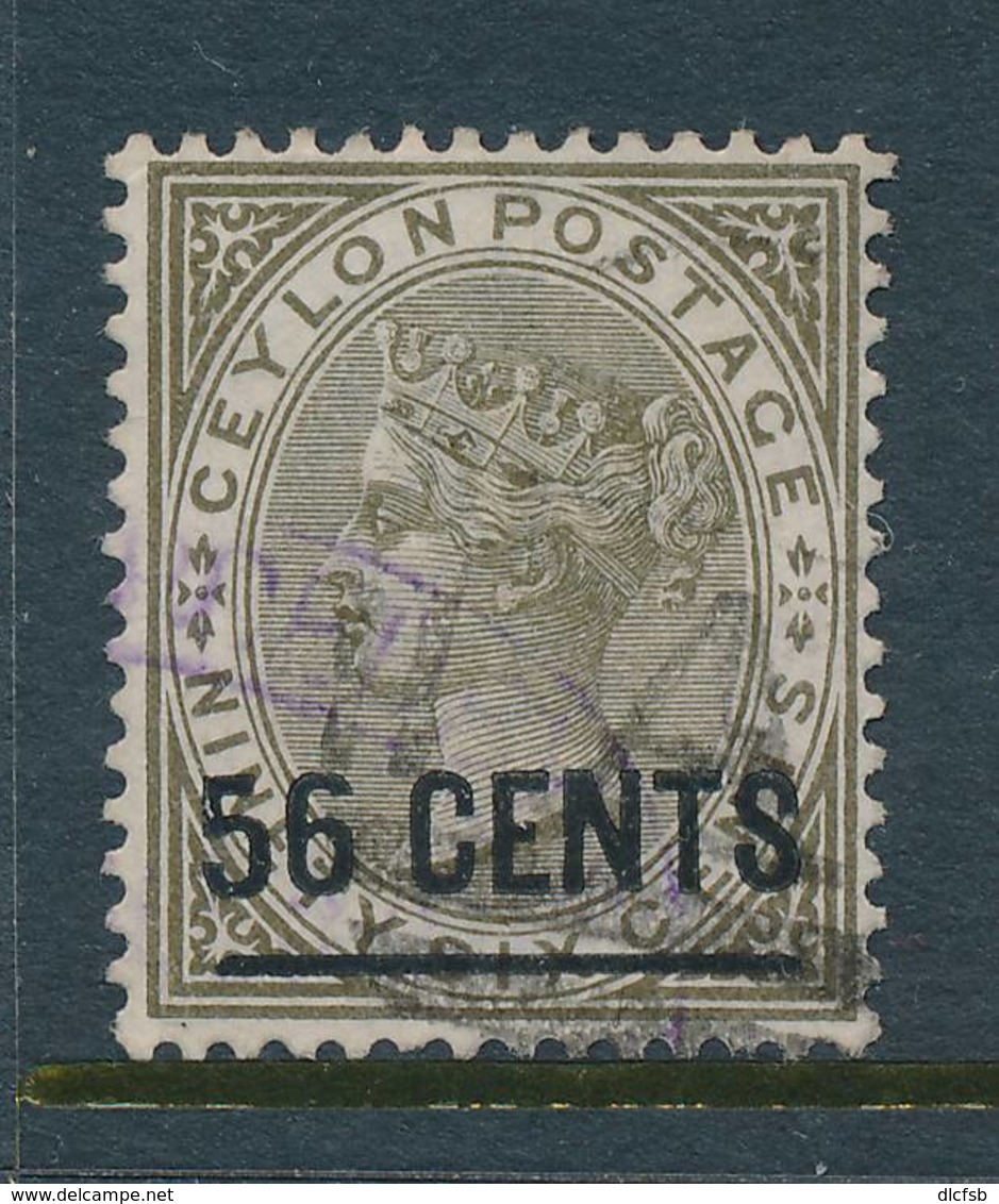 CEYLON, 1885 56c On 96c Very Fine - Ceylon (...-1947)