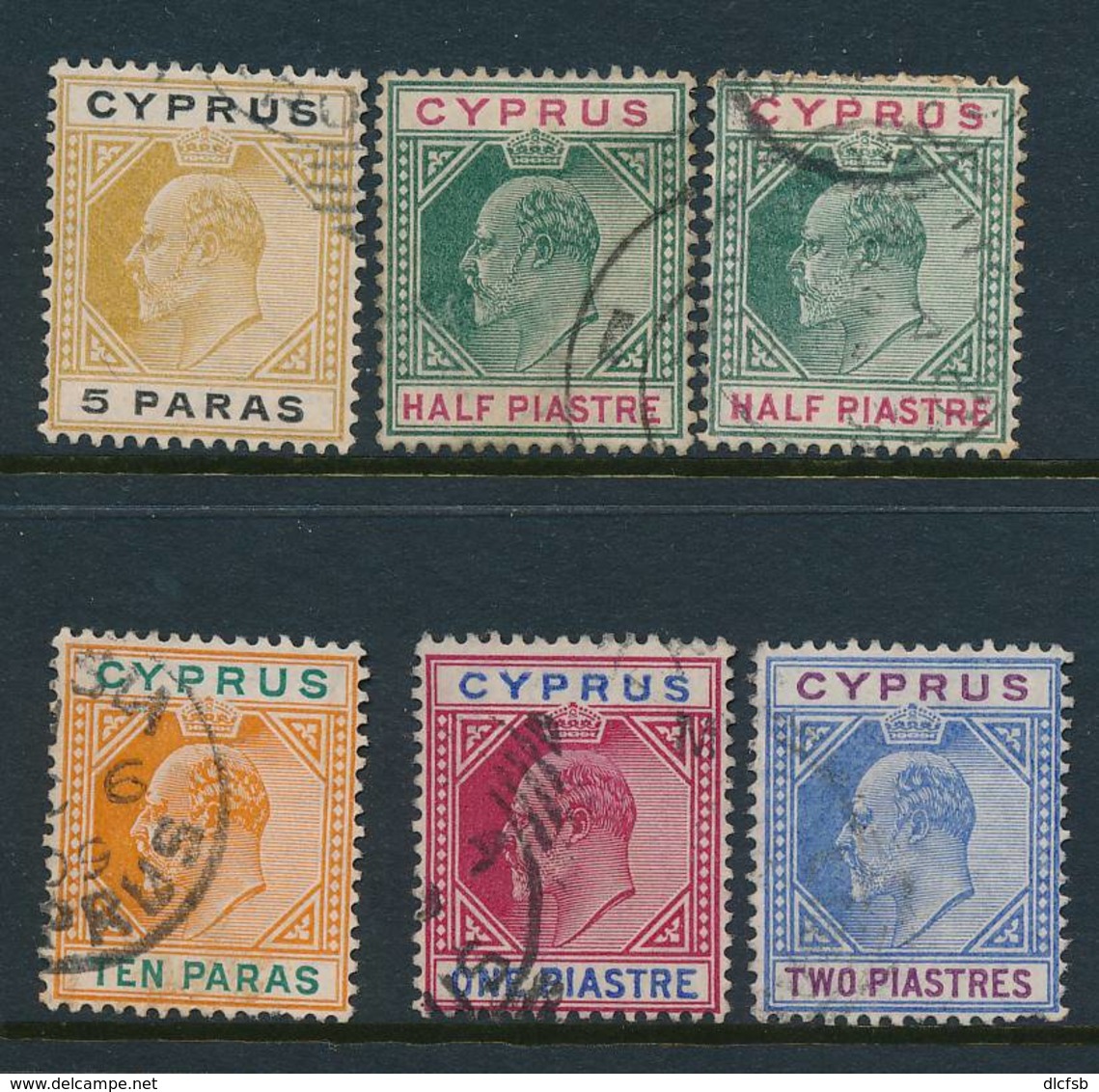 CYPRUS, 1904 To 2 Pi (wmk Mult. CA) Very Fine - Cyprus (...-1960)