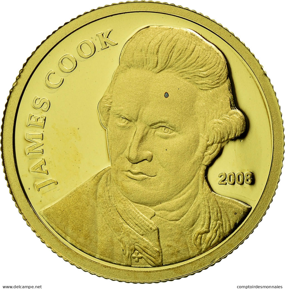 Monnaie, Îles Cook, Capt. James Cook, 10 Dollars, 2008, Franklin Mint, Proof - Cookeilanden