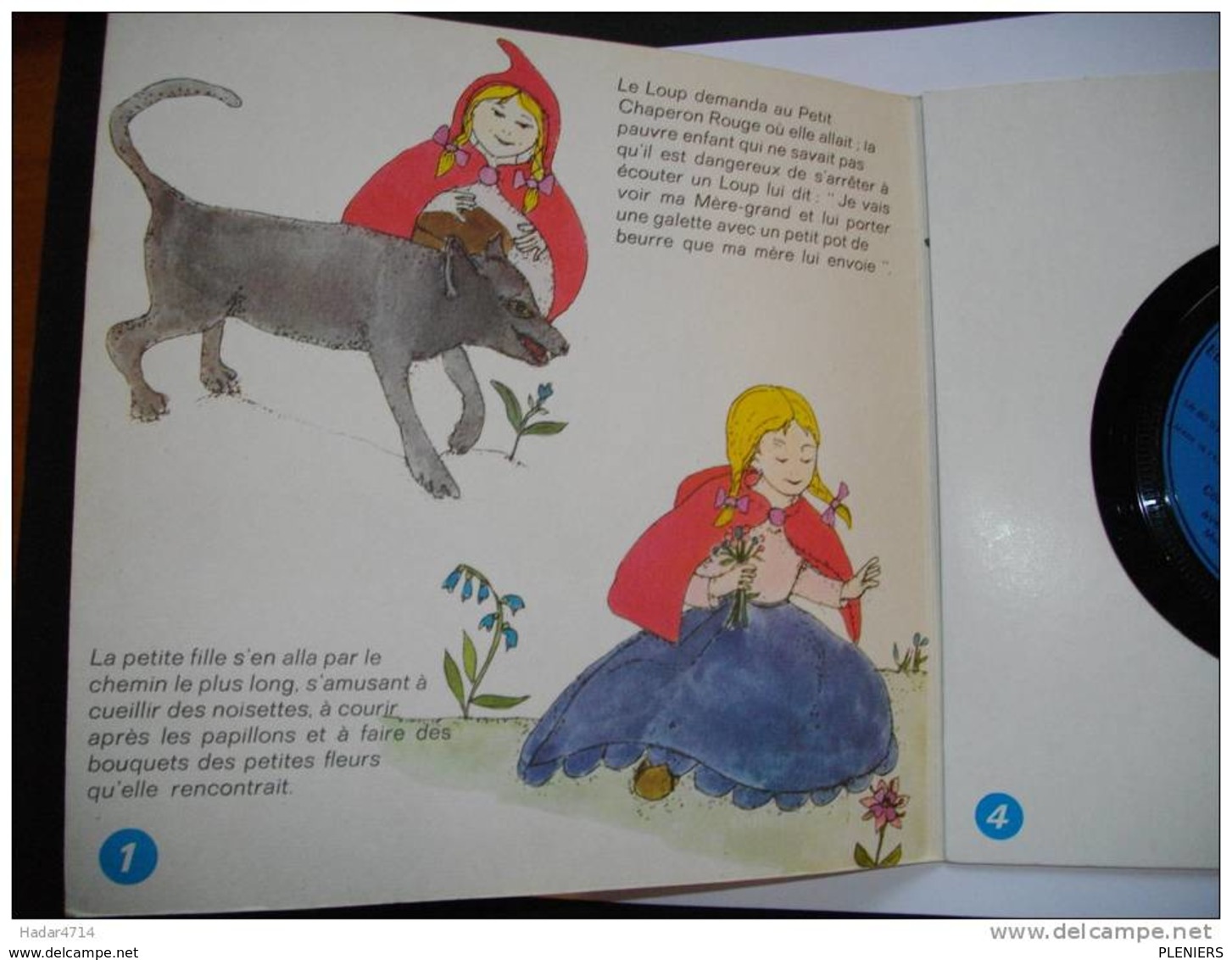 LE PETIT CHAPERON ROUGE  AVEC MAURICE CHEVIT MUSIQUE DE COUPERIN  45 TOURS ALBUM SR 80014 - Children