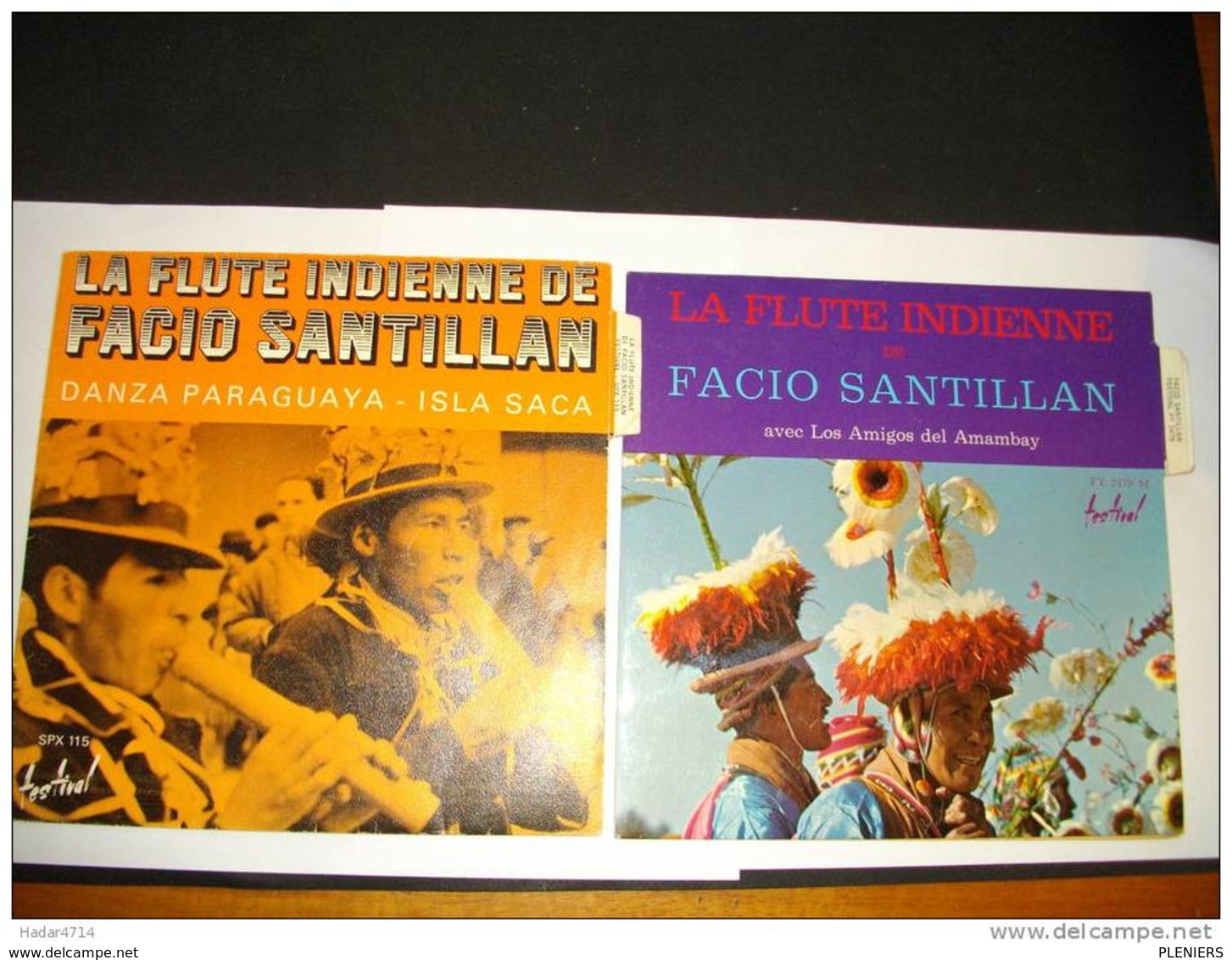 LA FLUTE INDIENNE DE FACIO SANTILLAN/DANZA PARAGUAYA/ISLA SACA/ 2 DISQUES 45 T - Wereldmuziek