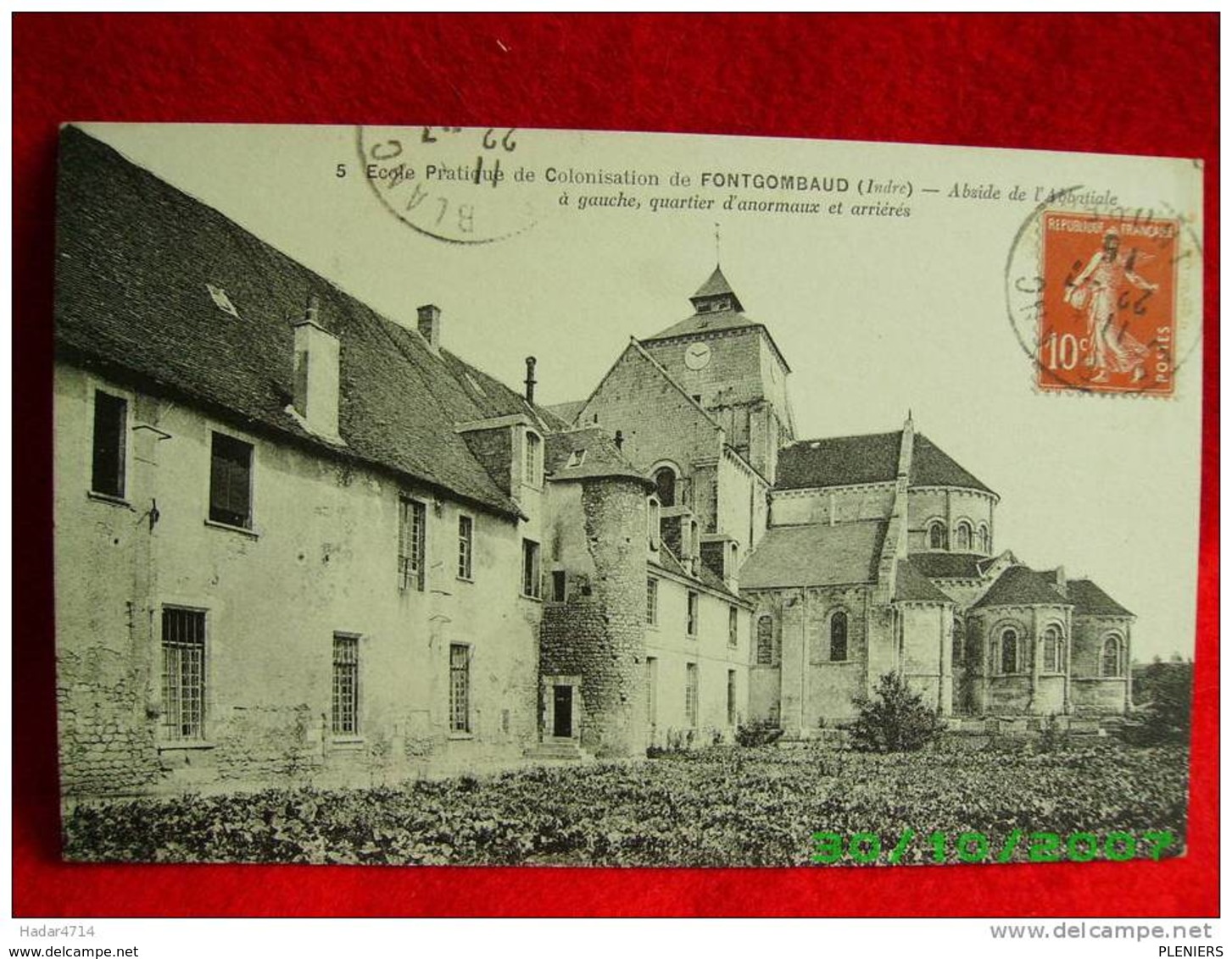 36 INDRE FONTGOMBAUD ECOLE PRATIQUE DE COLONISATION ABSIDE DE L ABBATIALE A GAUCHE QUARTIER D ANORMAUX ET ARRIER - Autres & Non Classés