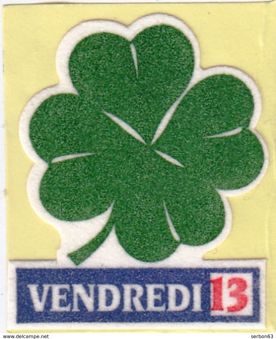 FDJ - F.D.J. FRANÇAISE DES JEUX - PLV AUTOCOLLANTE TRÈFLE VENDREDI 13 - 3,5cmX4,3cm PUBLICITÉ EN BON ETAT - Serbon63 - Advertising