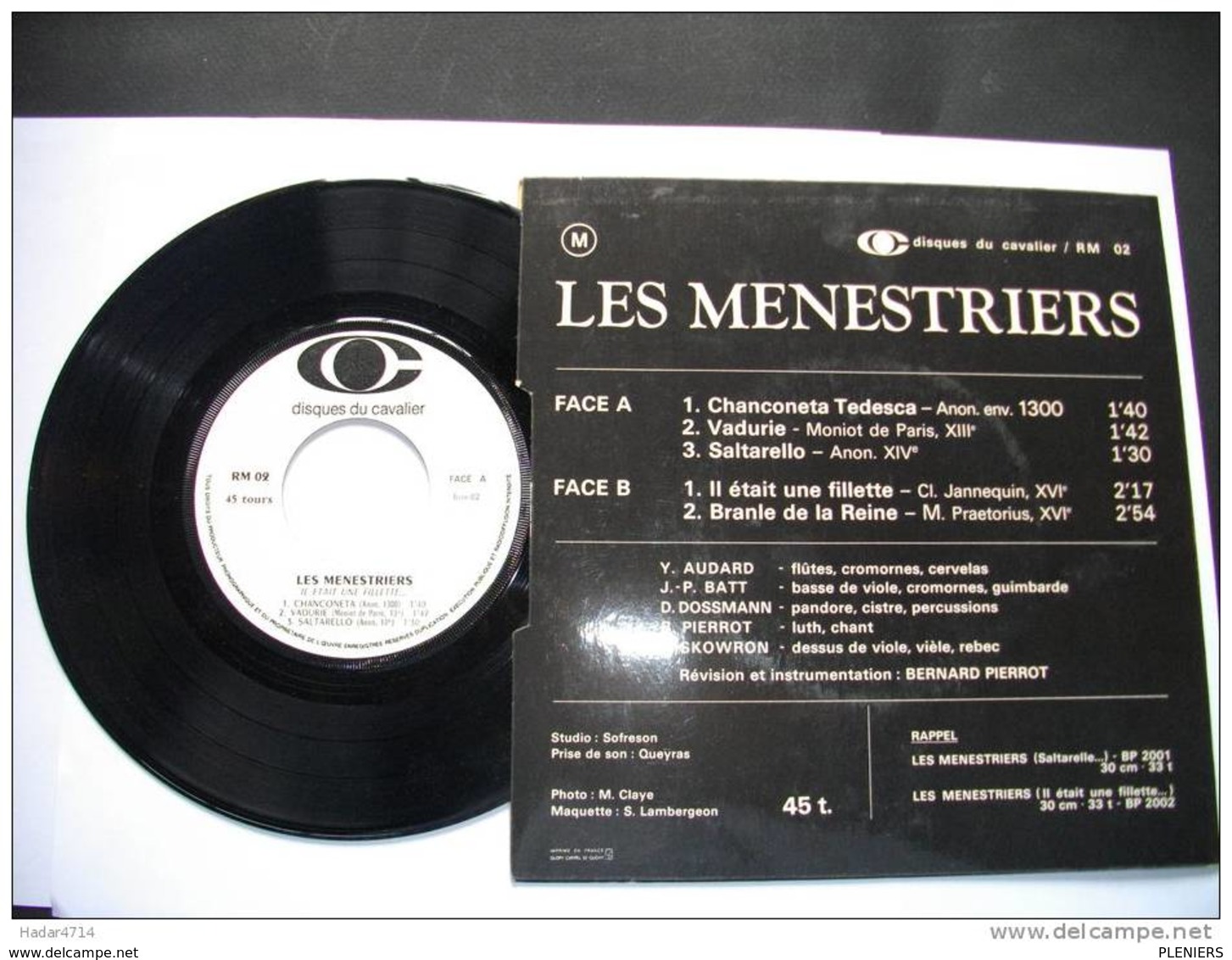 LES MENESTRIERS /DISQUES DU CAVALIER/RM 02 - Instrumental