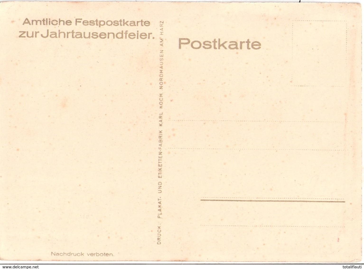 NORDHAUSEN Thüringen 1000 Jahre Jubiläum 927 Bis 1927 Color Steindruck Künstlerkarte Monogrammiert S - F Festpostkarte - Nordhausen