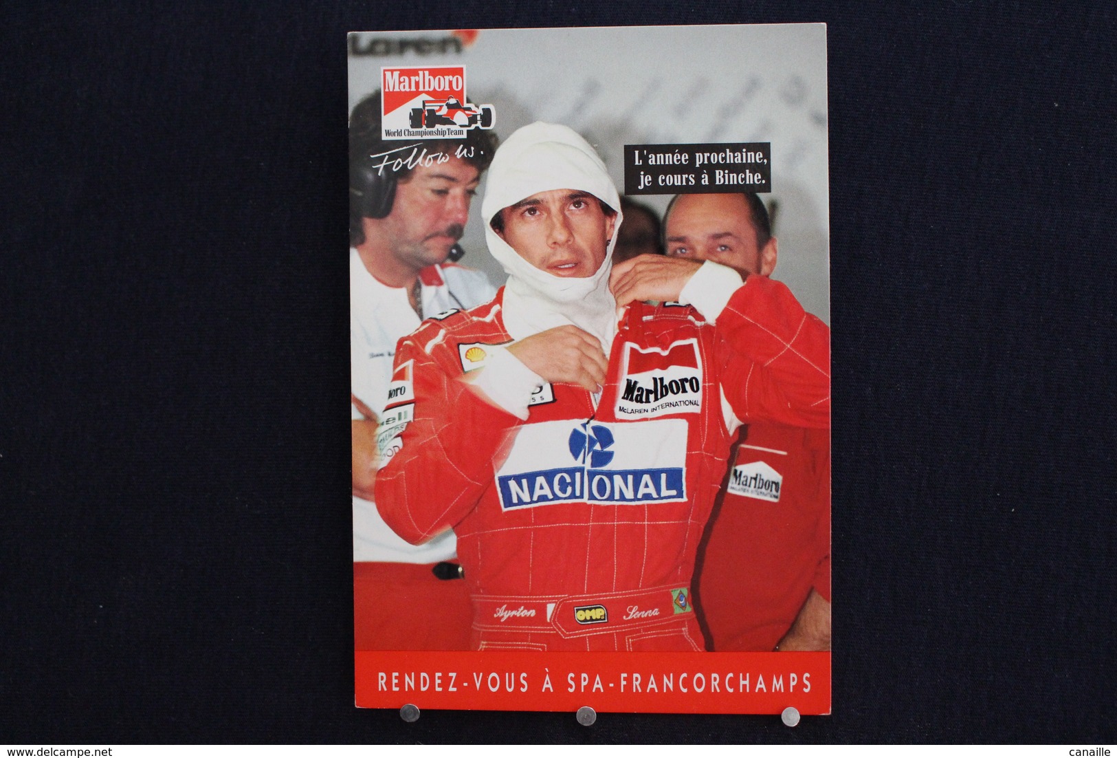 F-238 / Affiche Publicitaire, Malboro - World Championship Team - Ayrton Senna - Rendez-vous à  Spa - Francorchamps - Sportifs