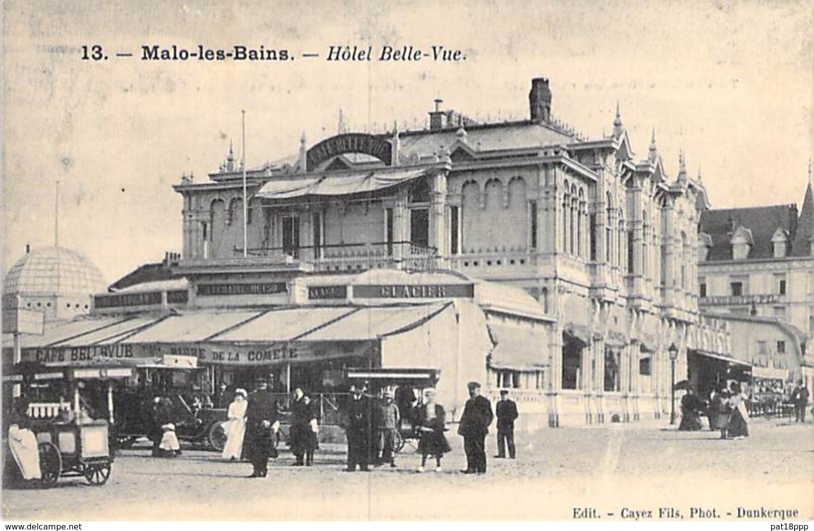 59 - MALO Les BAINS : Hotel Restaurant Glacier " BELLE VUE " - CPA - Nord - Malo Les Bains