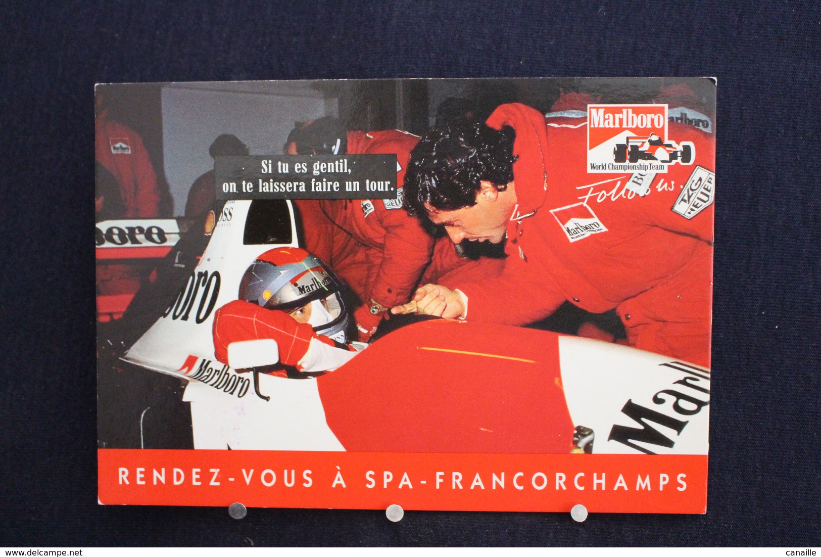 F-241/Affiche Publicitaire,Malboro - World Championship Team, 世界選手権チーム - Ayrton Senna - Rendez-vous à  Spa-Francorchamps - Sportifs