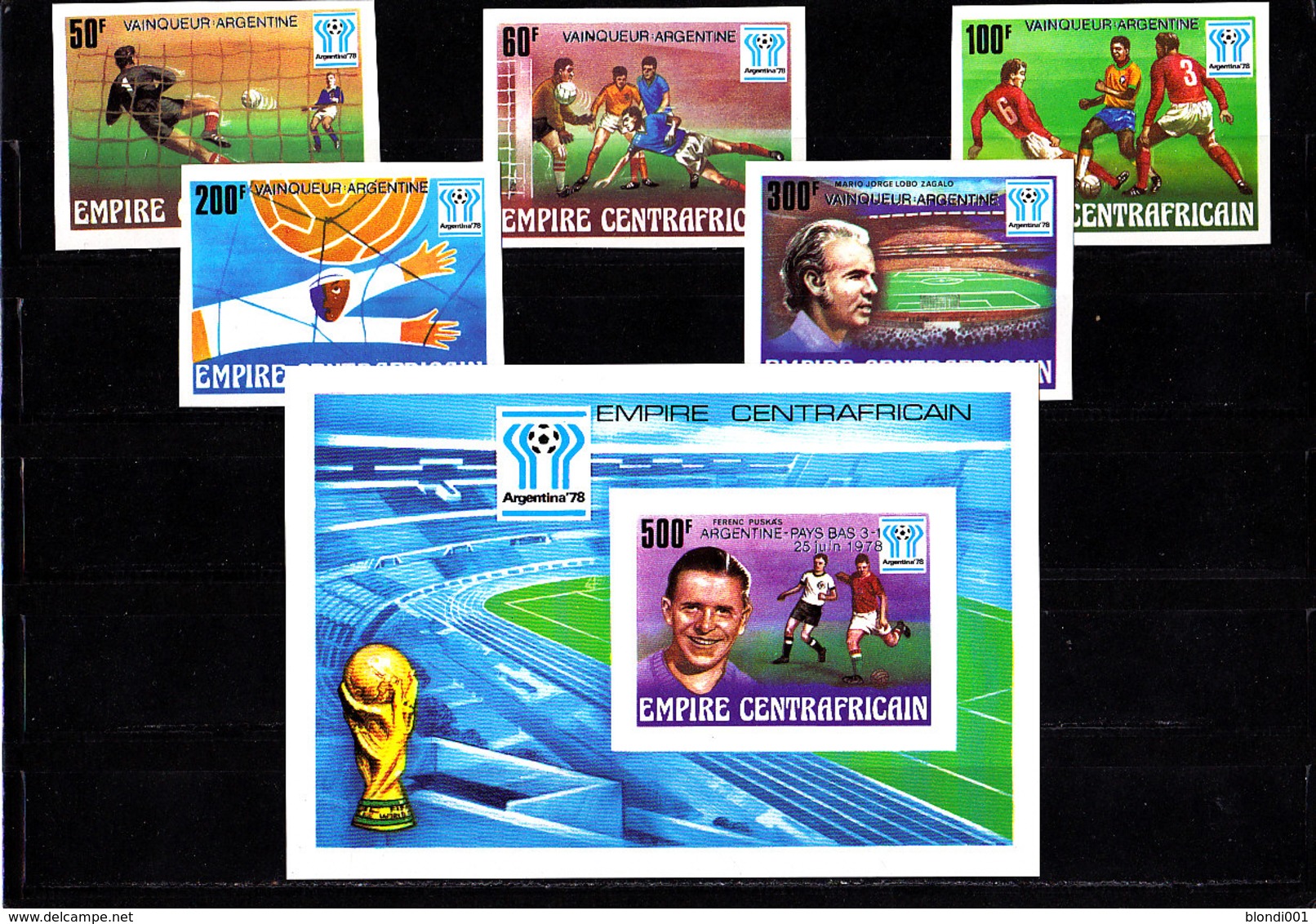 Soccer World Cup 1978 - Football - C.-AFRICA - S/S+Set Imp. Silv Ovp MNH - 1978 – Argentina