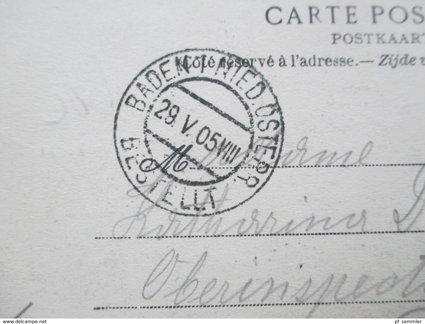 Belgien 1905 PK Mit Versuchtem Postbetrug / Halbierung! Nachporto T Stempel Ak Stempel Baden Nieder Österr. Bestellt - 1893-1900 Schmaler Bart