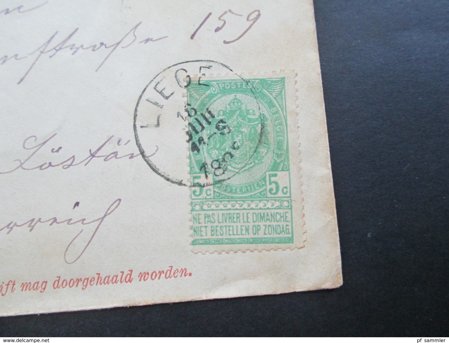 Belgien 1895 GA Umschlag Mit 7 Zusatzfrankaturen Staatswappen Mit Verbindungsleiste Nach Leoben Steiermark - Enveloppes-lettres