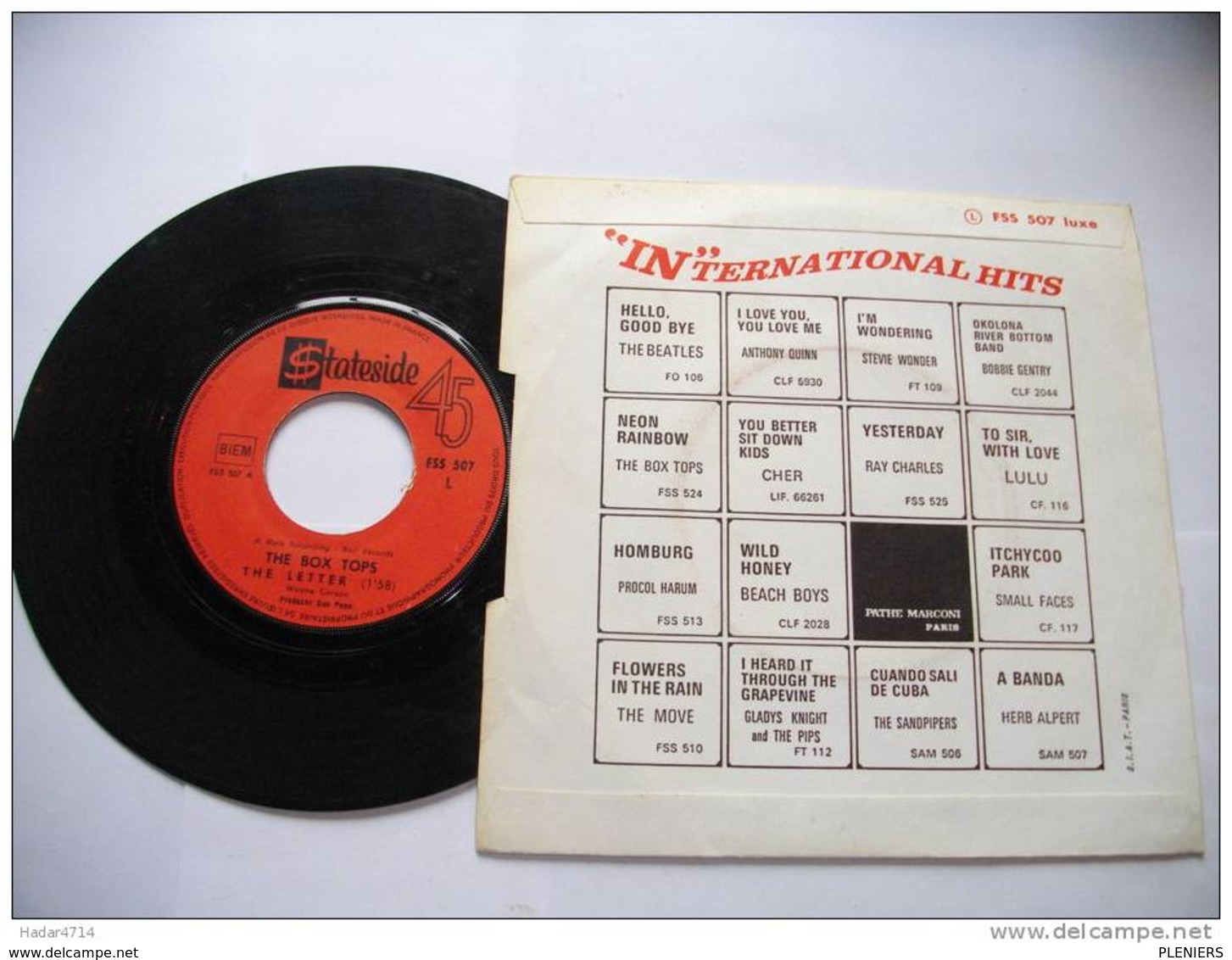 THE LETTER / THE BOX TOPS / HAPPY TIMES / STATESIDE FSS 507 LUXE / 45 TOURS - Musiques Du Monde