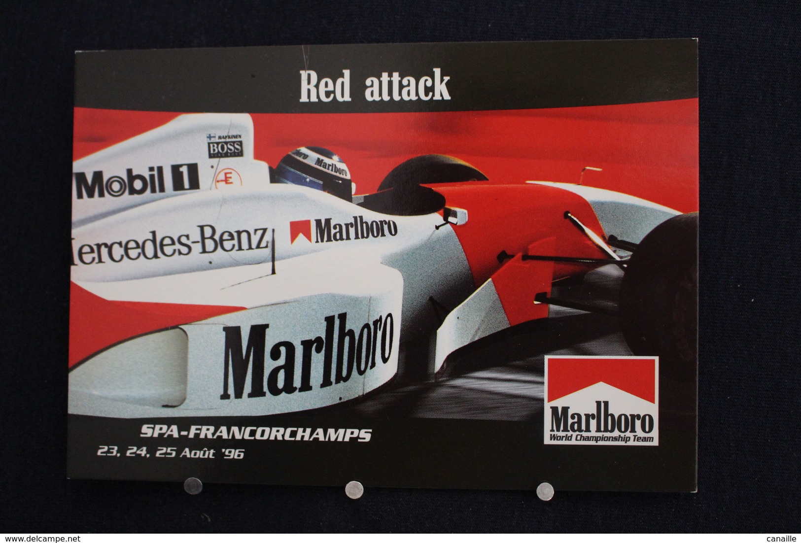 F-246 / Affiche Publicitaire, Malboro - World Championship Team - Ayrton Senna - Rendez-vous à  Spa - Francorchamps - Autres & Non Classés