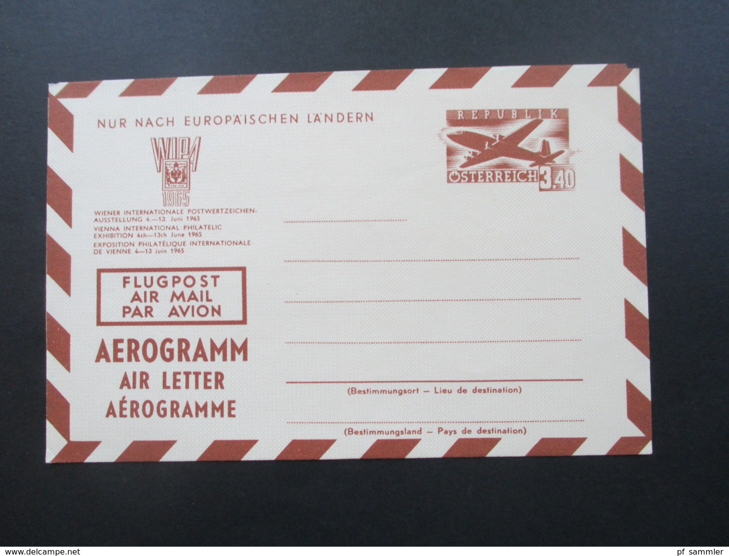Österreich 1950 / 60er Jahre Aerogramm 7 Stück Teilweise IFA Und WIPA Zudrucke! 6x Ungebraucht Und 1x FDC Einschreiben - Sonstige & Ohne Zuordnung