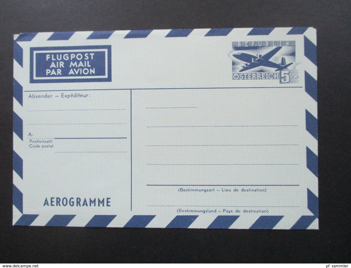 Österreich 1950 / 60er Jahre Aerogramm 7 Stück teilweise IFA und WIPA Zudrucke! 6x ungebraucht und 1x FDC Einschreiben