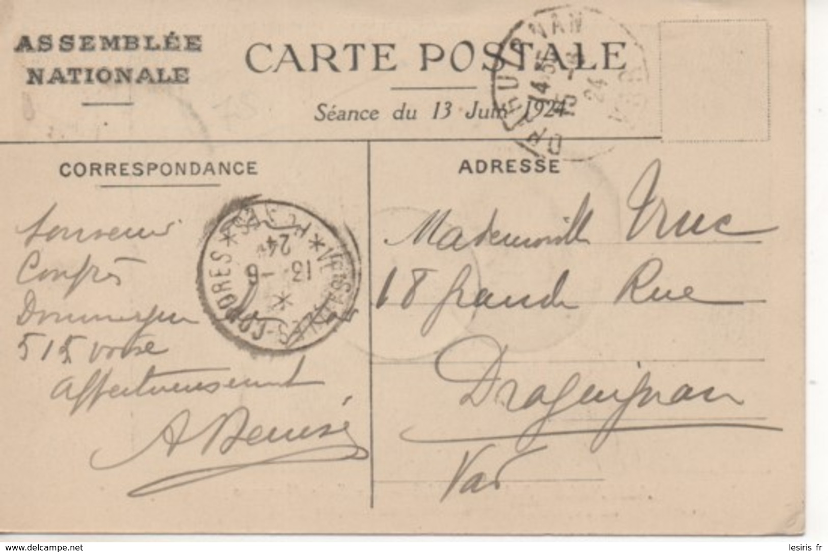 C.P.A.- PARIS - ASSEMBLÉE NATIONALE - LA SALLE MARENGO OU S’OPÈRE LE DÉPOUILLEMENT DU SCRUTIN - II - SÉANCE DU 13/6/1924 - Otros Monumentos