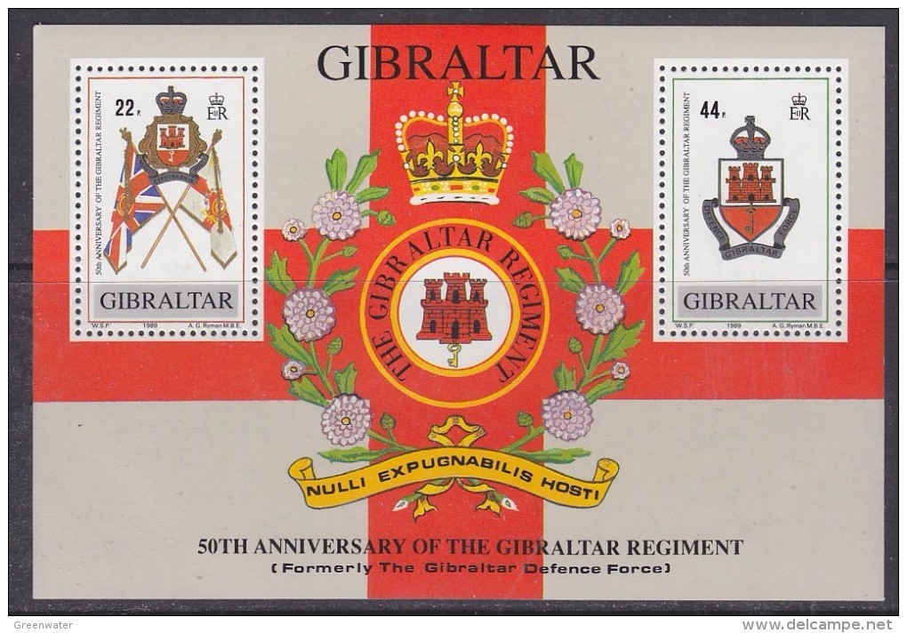 Gibraltar 1989 Regiment M/s ** Mnh (43467) - Gibraltar