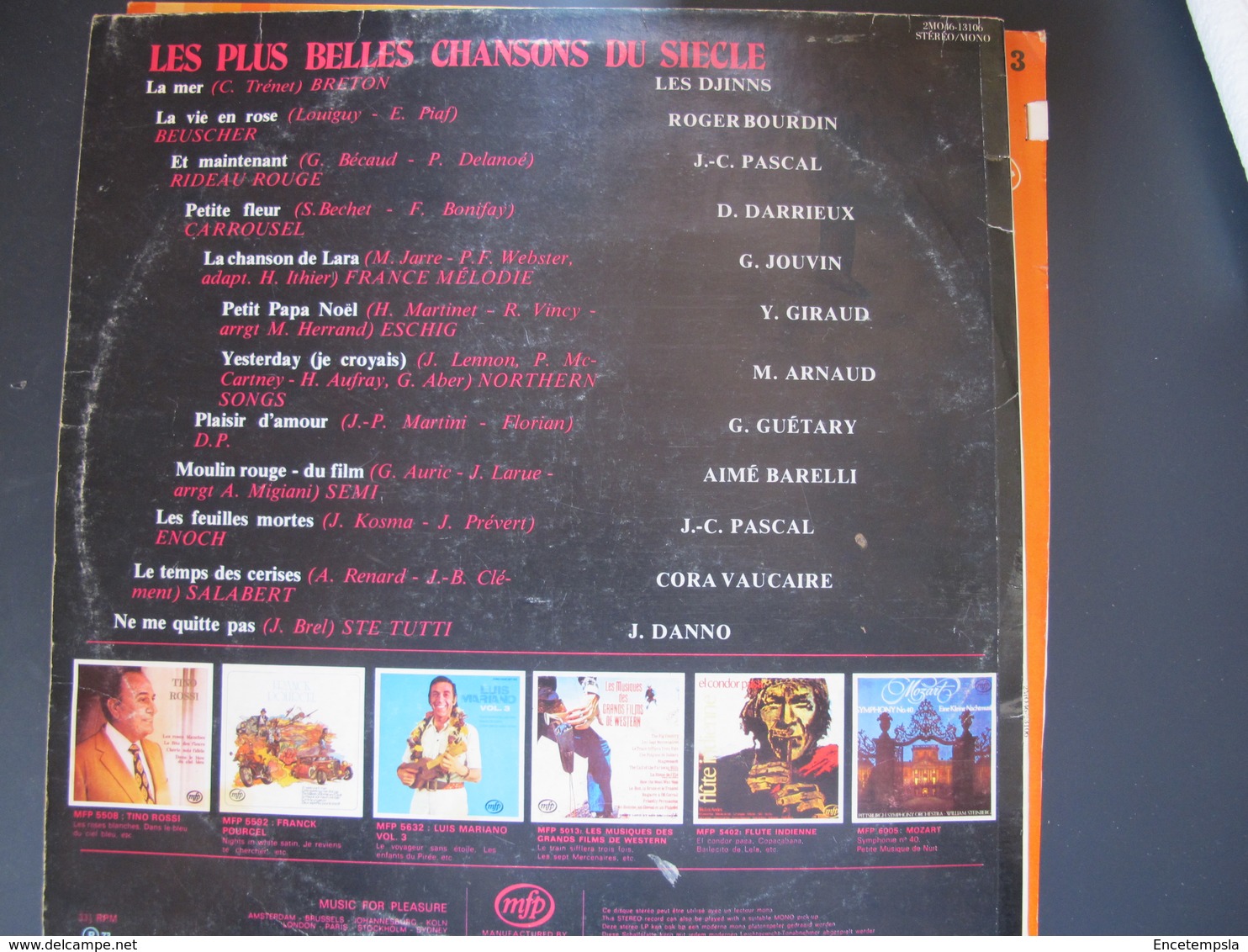 Lot De Cinq Disques 33 Tours 30 Cm:12 Super Succès-Les Plus Belles Chansons Du Siècle-Demis Roussos-Richard Anthony- - Other - French Music