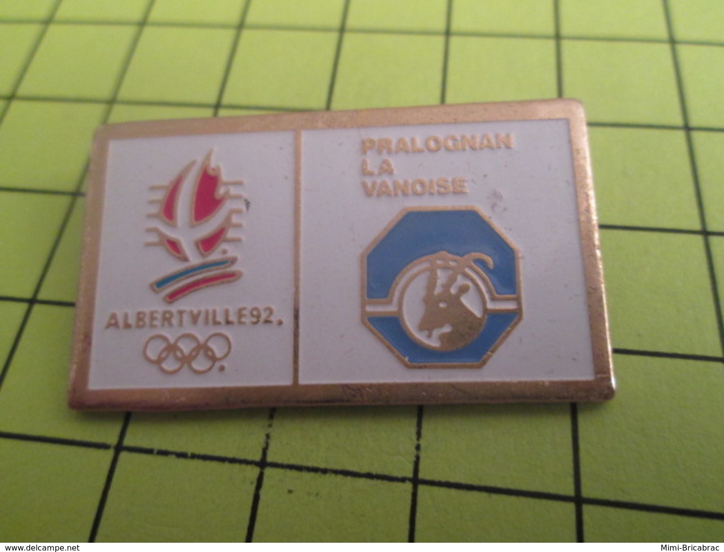 411c  Pin's Pins / Beau Et Rare : THEME : JEUX OLYMPIQUES / ALBERTVILLE 1992 PRALOGNAN LA VANOISE - Olympic Games