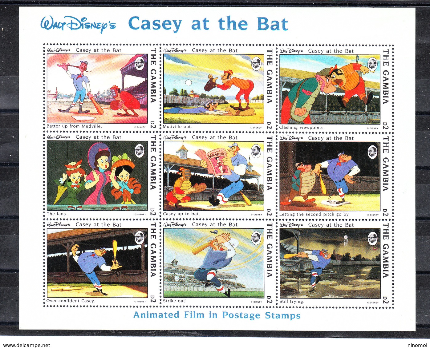 Gambia  - 1993. Baseball. Casey Il Battitore, The Bat. MNH - Disney