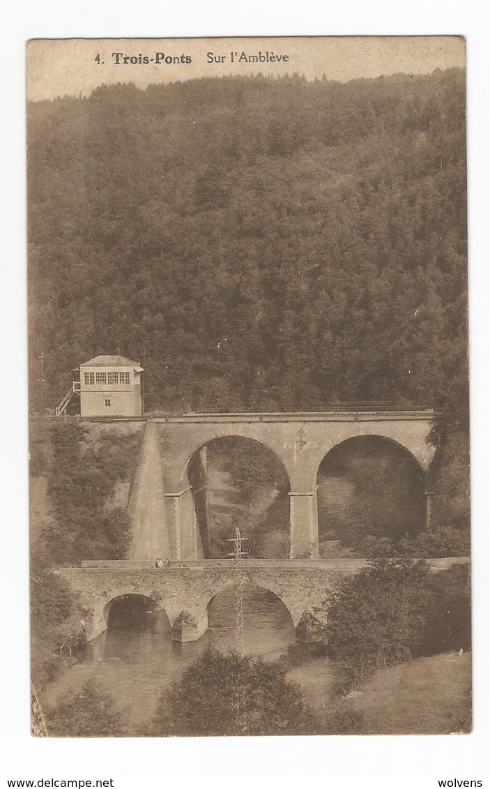 Trois-Ponts Sur L'Amblève Carte Postale Ancienne - Trois-Ponts