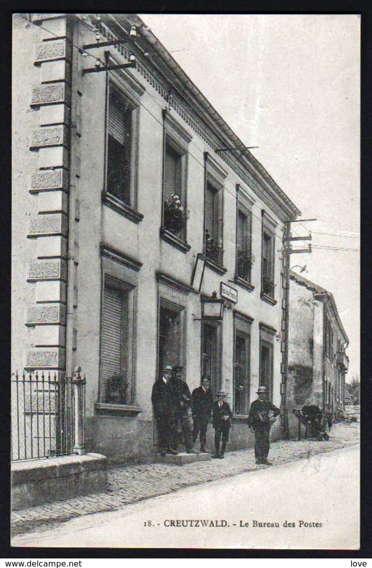 CREUTZWALD: Lot De 3 Belles Cartes Voyagées En 1923, Rue De Le Gare, L'Hôpital, Bureau Des Postes - Creutzwald