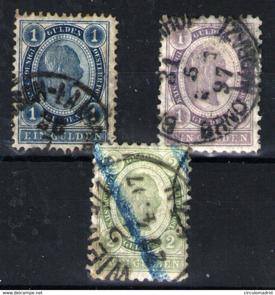 Austria Nº 57/8 Y 60. Año 1890/6 - Gebraucht