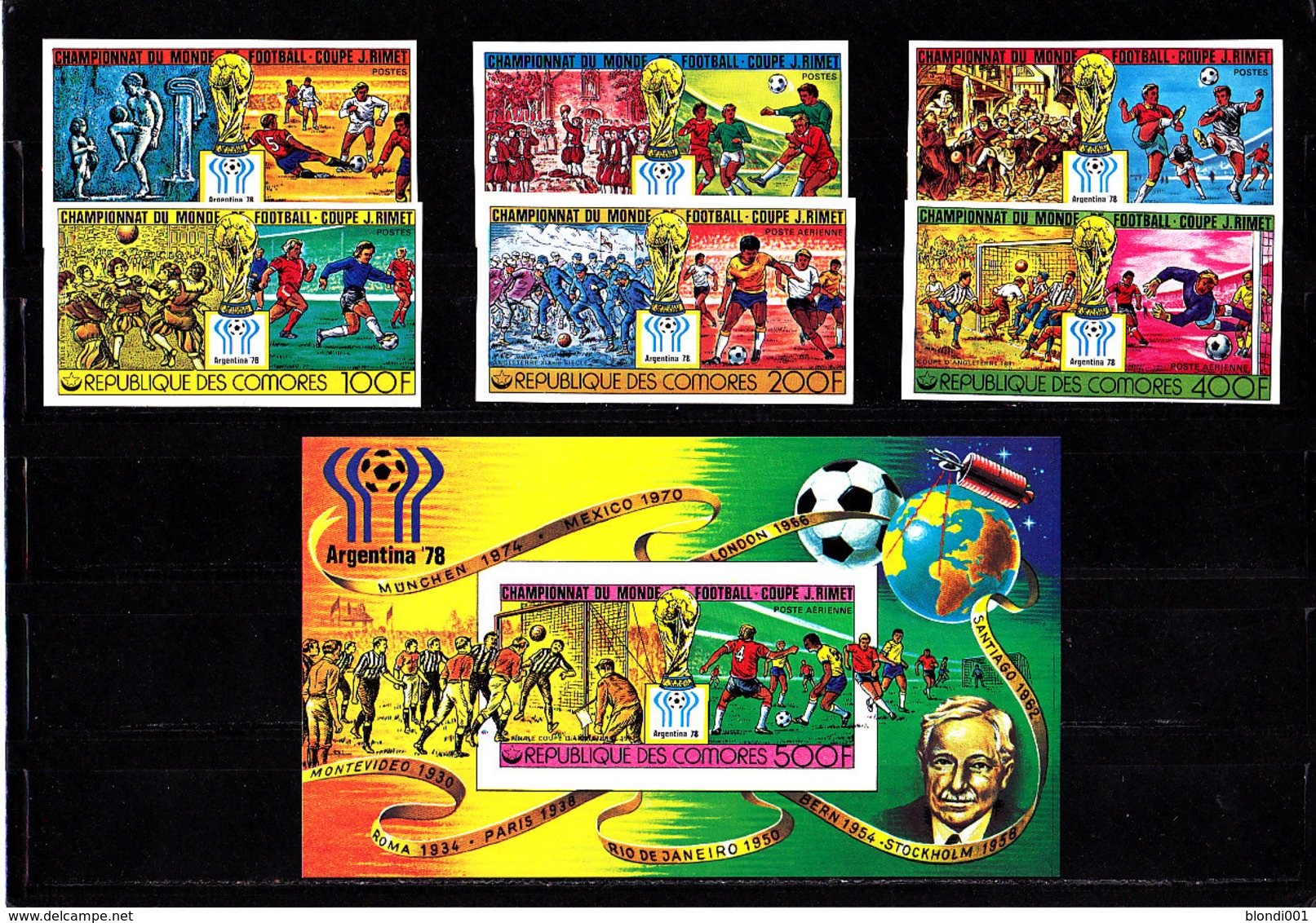 Soccer World Cup 1978 - Footbal - COMORES - S/S+Set Imp. MNH - 1978 – Argentina