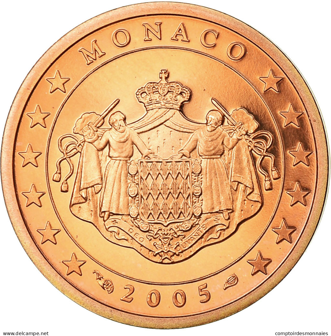 Monaco, 2 Euro Cent, 2005, BE, FDC, Copper Plated Steel, KM:168 - Monaco