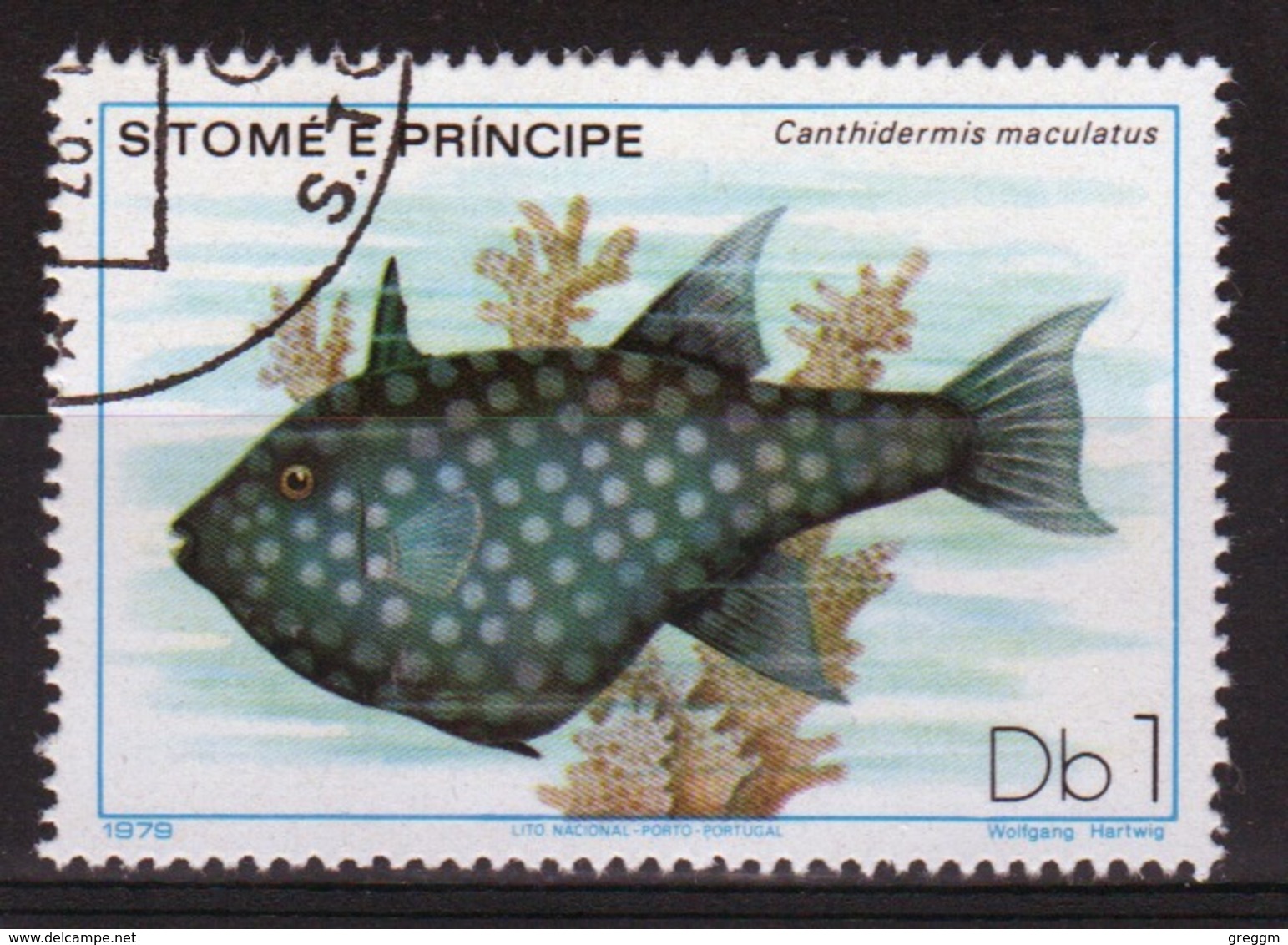 St Thomas & Prince Islands 1980 Single 1Db Stamp From The Fish Series. - Sao Tome And Principe