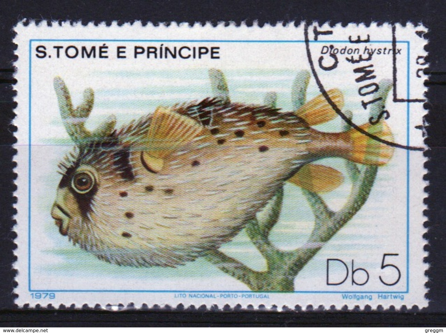 St Thomas & Prince Islands 1980 Single 5Db Stamp From The Fish Series. - Sao Tome And Principe