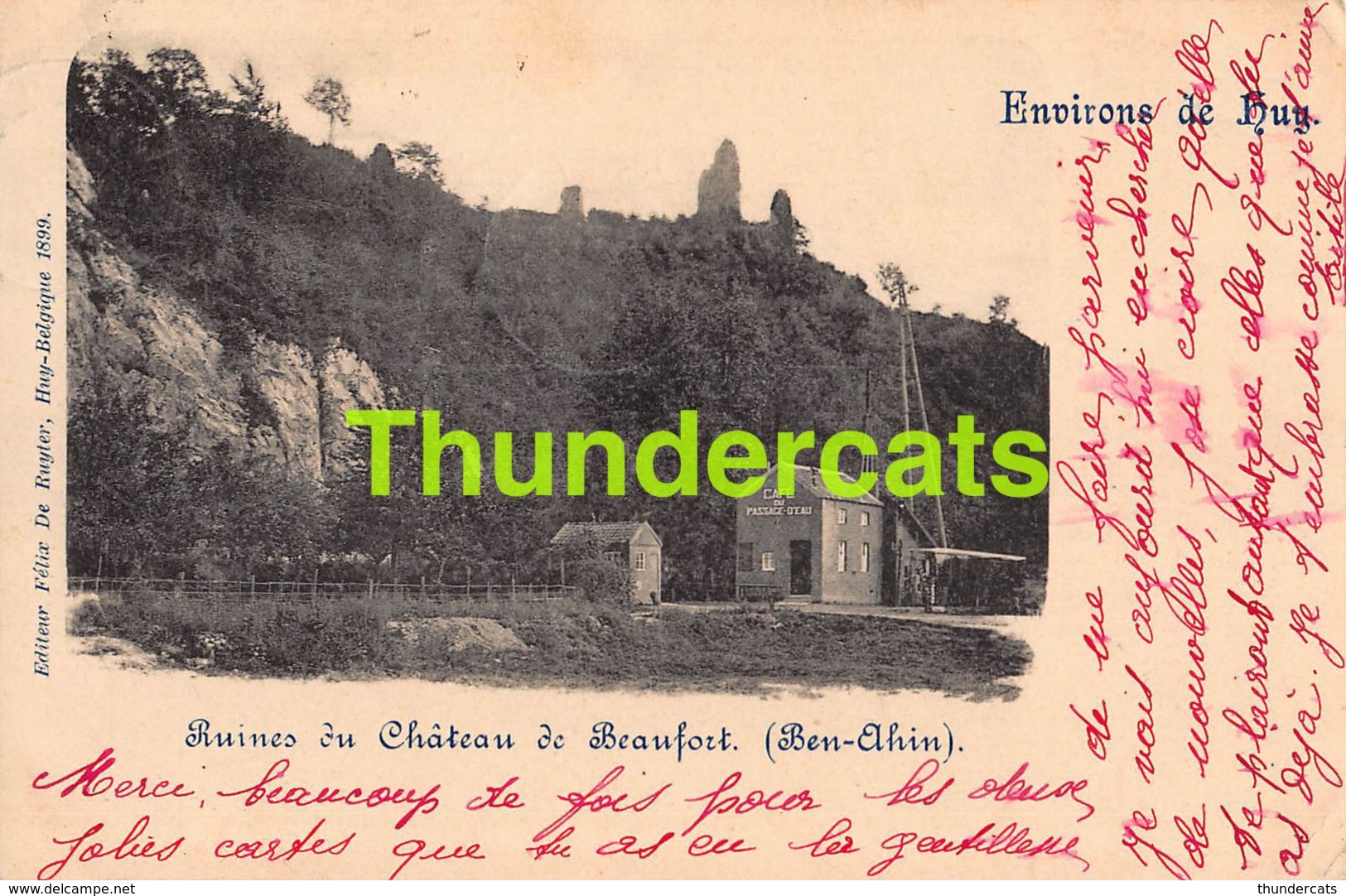 CPA 1899 ENVIRONS DE HUY RUINES DU CHATEAU DE BEAUFORT BEN AHIN - Huy