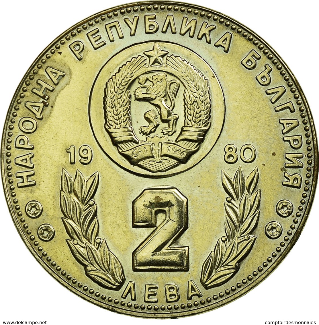 Monnaie, Bulgarie, 2 Leva, 1980, SPL, Copper-nickel, KM:108 - Bulgarie