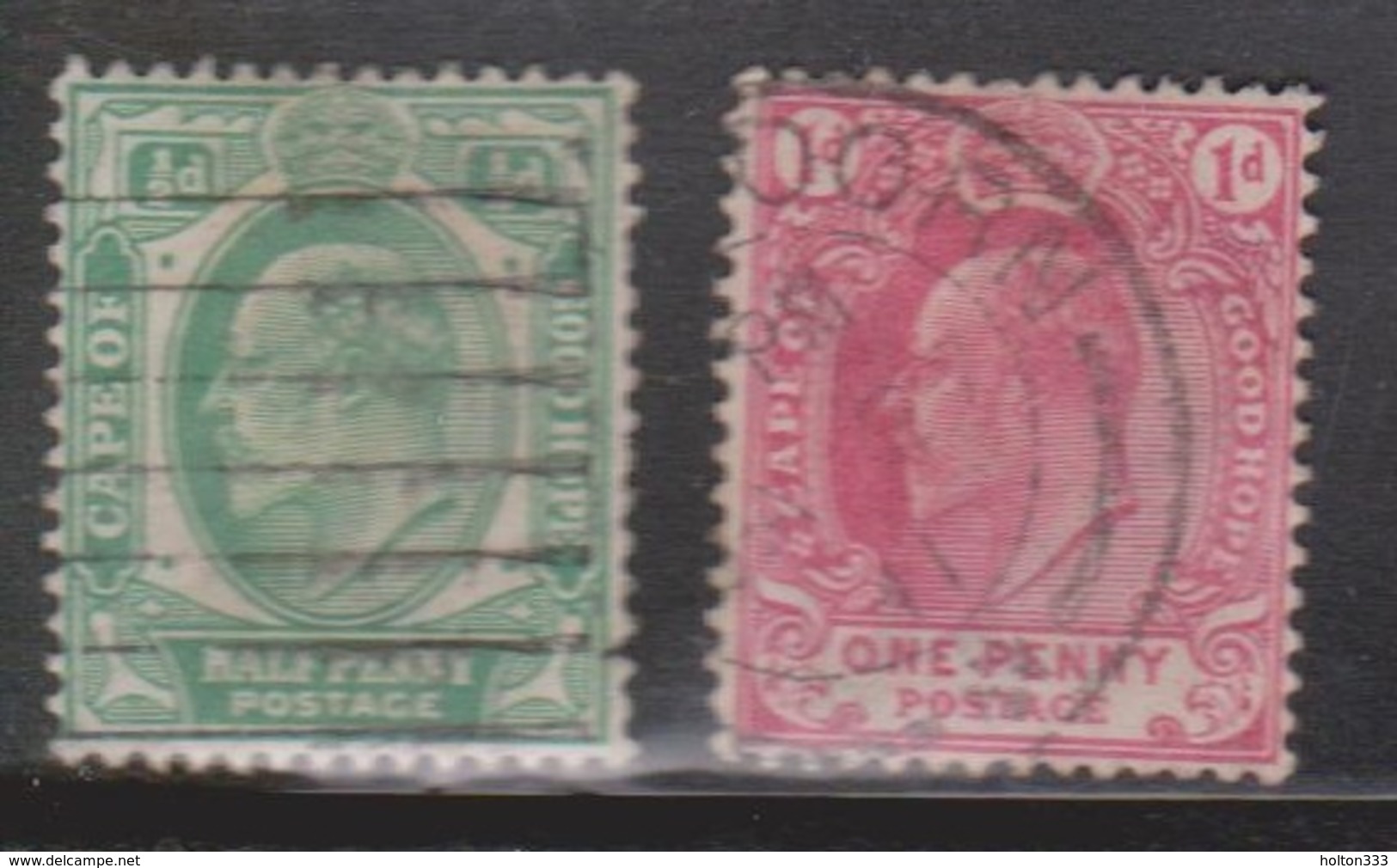 CAPE OF GOOD HOPE Scott # 63-4 Used - KEVII Definitives - Cape Of Good Hope (1853-1904)