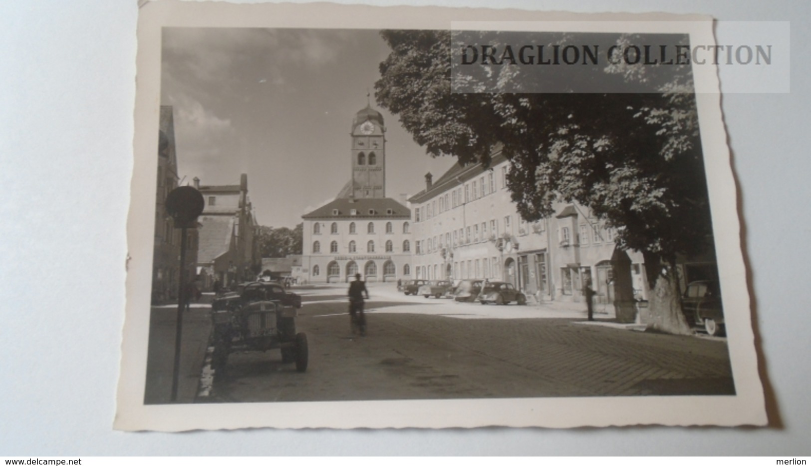 D165141 Ansichtskarte Erding - FOTO Zeiler - 1956 - Tractor -Traktor -automobile  VW - Erding