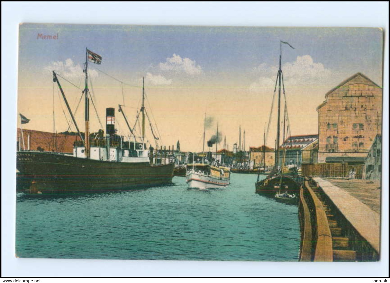 U7698/ Memel  Hafen Schiffe Litauen Ca.1912 - Litauen