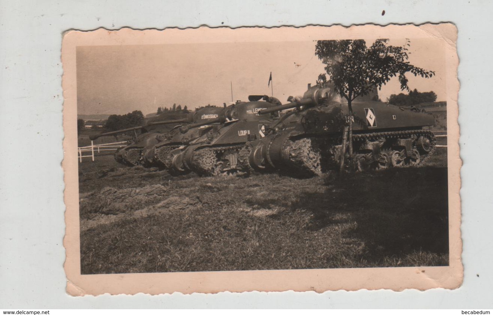 Photo Originale Char Tank à Identifier  1945  DB Allemagne Loup - War, Military