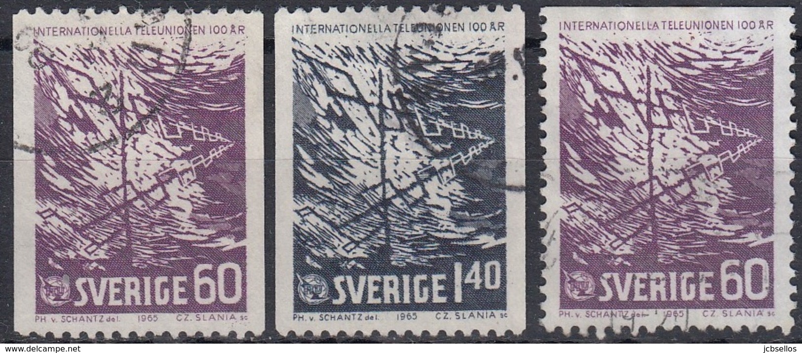 SUECIA 1965 Nº 523/24 + 523a USADO - Usados